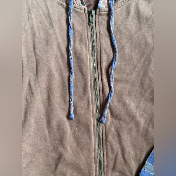 Gilded Intent Pieced Plaid Hoodie SZ M - Picture 4 of 14